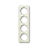 Busch-Jaeger 4fach Rahmen Rahmen Perlweiß, Creme-Weiß 2CKA001754A4315