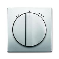 Busch-Jaeger Pure Stainless Steel centraalplaat voor ventilatorschakelaarsokkel 2711 U met draaigreep, edelstaal