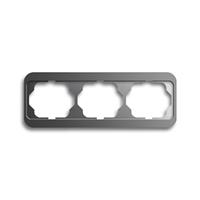 Busch-Jaeger ALPHA Rahmen 3f platin matt horizontal Metall geeignet für Unterputz-Installation Aluminium