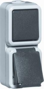 D 6666 WAB - Combination switch/wall socket outlet D 6666 WAB