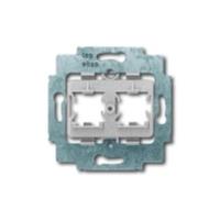 Busch-Jaeger draagring voor 2 Modular Jack connectors met grijze inzet