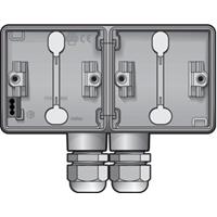 Niko Hydro horizontale onderbak 2-voudig met 1x twee wartels grijs