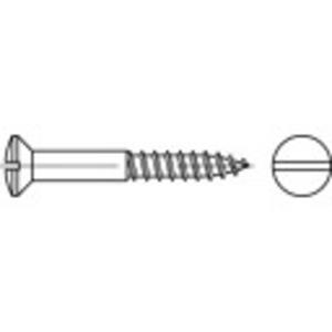 Lenskop verzonken houtschroeven 12 mm Sleuf DIN 95 Messing 200 stuks toolcraft TO-5446173