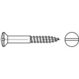 Lenskop verzonken houtschroeven 12 mm Sleuf DIN 95 Messing 200 stuks toolcraft TO-5446326