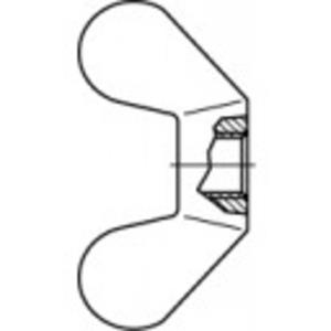 Vleugelmoeren M3 DIN 315 Messing 100 stuks toolcraft TO-5447418