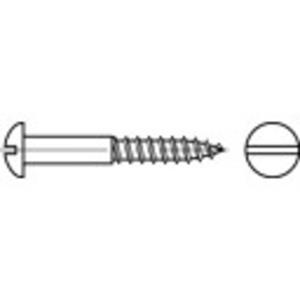 Bolkop houtschroeven 12 mm Sleuf DIN 96 Messing 200 stuks toolcraft TO-5446632