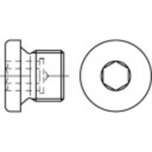 Sluitschroeven 1/8 mm Binnenzeskant (inbus) DIN 908 Messing 100 stuks toolcraft TO-5449260