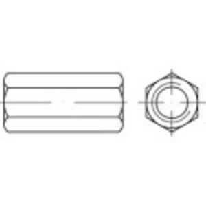 Zeskantmoeren M10 88087 Staal Galvanisch verzinkt 100 stuks toolcraft TO-5444181