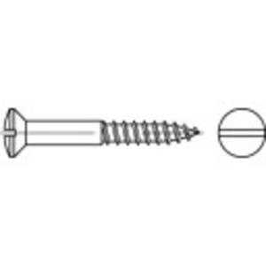 Lenskop verzonken houtschroeven 16 mm Sleuf DIN 95 Messing 500 stuks toolcraft TO-5445936