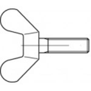 Vleugelschroeven M5 20 mm DIN 316 Messing 100 stuks toolcraft TO-5447472