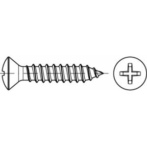 Ingelaste plaatschroeven 32 mm Kruiskop Phillips N/A ISO 7051 RVS A2 1000 stuks toolcraft TO-5377611