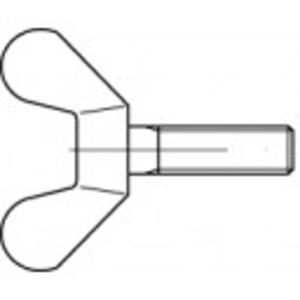 TOOLCRAFT TO-5447457 Vleugelschroeven M4 12 mm DIN 316 Messing 100 stuk(s)