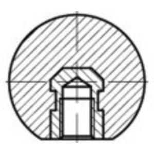 toolcraft TO-5447577 DIN 319 kunststof-E-MS zwart kogelknoppen, E met schroefdraad bus messing afmeting: 20 M 5 N/A 25 stuks