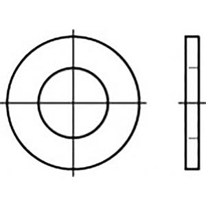 Onderlegringen 20 mm ISO 7434 Staal Galvanisch verzinkt 100 stuks toolcraft TO-5433783