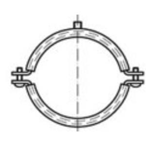 toolcraft ~DIN 4109 Stahl + Dämmeinlage galvanisch verzinkt Schraubrohrschellen mit Schallschutz-Ei