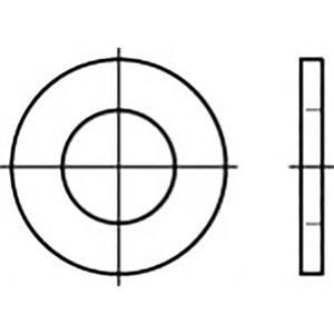 Onderlegringen 10 mm ISO 7434 Staal Galvanisch verzinkt 1000 stuks toolcraft TO-5433717