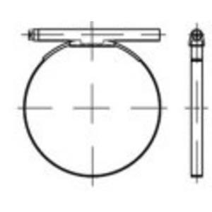 toolcraft DIN 3017 staal (W1) vorm C1 galvanisch verzinkt slangklemmen, met ronde bouten, eendelig, afmeting: 17- 19/18 18 mm 50 stuks