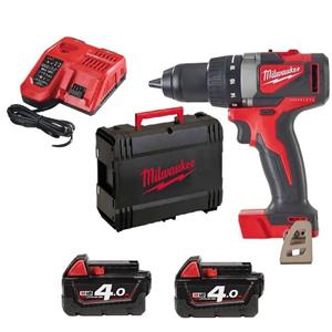 Milwaukee M18 BLDD2-402X 18V Li-Ion accu Klopboor-/schroefmachine set in HD-box - koolborstelloos - 82Nm