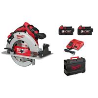 Milwaukee M18 BLCS66-502X 18V Li-Ion accu Cirkelzaag set in HD box (2x 5,0Ah accu) - Koolborstelloos - 30 x 190mm