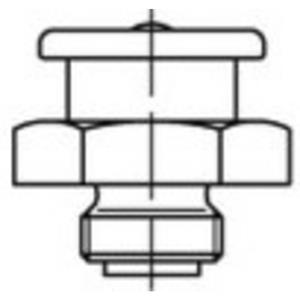 toolcraft DIN 3404 messing M-fijn platte smeernippels met fijne metrische schroefdraad afmetingen: M 10 x 1 SW 17 N/A 100 stuks