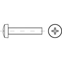 TOOLCRAFT TO-5430873 Cilinderkopbouten M2,5 12 mm Kruiskop Phillips ISO 7046 Staal Galvanisch verzinkt 200 stuk(s)