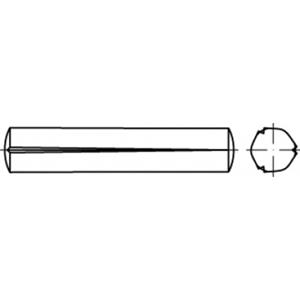 toolcraft TO-5438289 Gekerfde conische pen 4 mm Staal 100 stuks