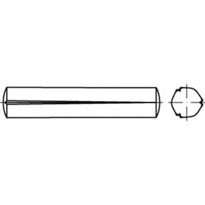 toolcraft TO-5438292 Gekerfde conische pen 4 mm Staal 100 stuks