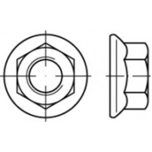 Zeskantmoeren M6 Staal Galvanisch verzinkt 200 stuks toolcraft TO-5391282