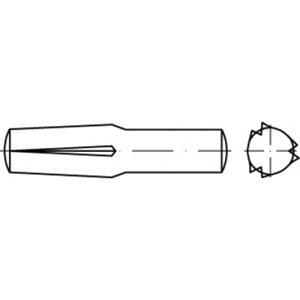 toolcraft TO-5437839 Gekerfde conische geleidepen 4 mm Staal 100 stuks
