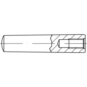 toolcraft TO-5436855 Conische pen 8 mm Staal 10 stuks