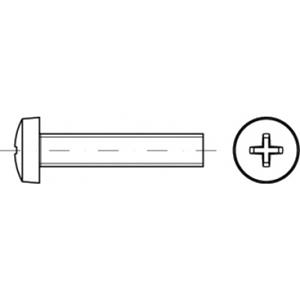 M6 12 mm Kruiskop Phillips ISO 7046 Staal Galvanisch verzinkt 200 stuks toolcraft TO-5431041