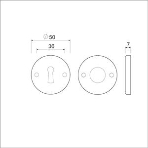 Patentrozet Aluminium Ø 50 mm - 2 Stuks