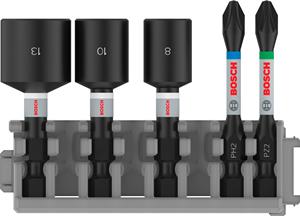 Bosch Schrauberbit- und Steckschlüssel-Set Impact Control, 5-teilig