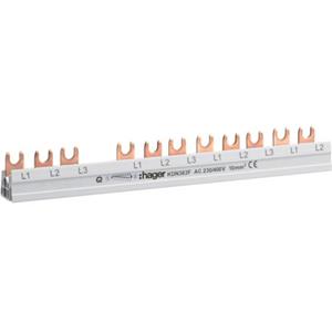 hager KDN363F - 3-pole phase rail + neutral conductor for residual current device, 10mm², KDN363F