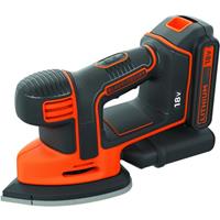 Black & Decker Akku-Exzenterschleifer BDCROS18-QW, 18Volt, orange/schwarz, Li-Ionen Akku 1,5Ah - BLACK & DECKER