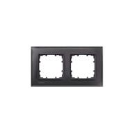 Siemens Schalterprogramm 2fach Rahmen Delta Schwarz 5TG12022