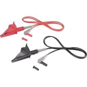 Meetsnoer [Stekker 4 mm - Krokodilklem] 1 m Zwart, Rood Voltcraft MSL-507