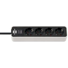 Brennenstuhl Ecolor 1153240020 Power Strip, x4 Schuko with Safety Switch, 1.5m