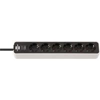 Brennenstuhl Ecolor 1153260020 Power Strip, x6 Schuko with Safety Switch, 1.5m