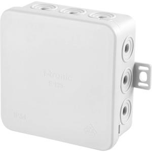 Verteilerdose, 75x75x40 mm, 12 Einführungen, grau - F-tronic