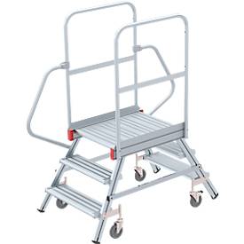 Euroline Premium 516 Mobile Podesttreppe beidseitig 3 Stufen