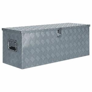 Doos 110,5x38,5x40 cm aluminium zilverkleurig