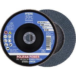 POLIFAN-tandveerring PFC 180 Z 40 SG POWER STEELOX Pferd 67784185 Diameter 180 mm