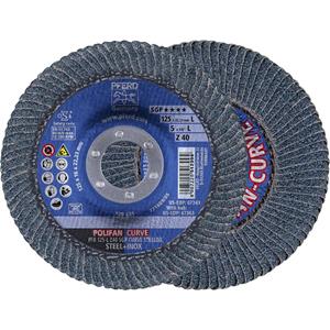 Fächerschleifscheibe PFR 125 Z 40 SGP-CURVE L/22,23 D.125xB.16xH.22,23mm - PFERD