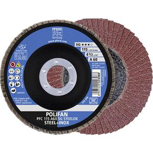 Fächerschleifscheibe PFC 115 A 60 PSF/22,23 D.115xB.14xH.22,23mm Korn-Gr.60 - PFERD