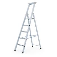 Zarges gebördelte Stehleiter Saferstep S eloxiert 6 Stufen