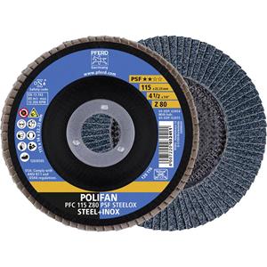Fächerschleifscheibe PFC 115 Z 80 PSF/22,23 D.115xB.14xH.22,23mm Korn-Gr.80 - PFERD