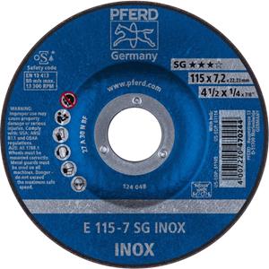 Pferd 62211623 Afbraamschijf E 115-7 SG INOX Ã 115 mm 10 stuks
