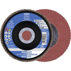 Fächerscheibe POLIFAN A-COOL SG INOX+ALU D.125mm K.A-60 ger.INOX/Aluminium NK - PFERD