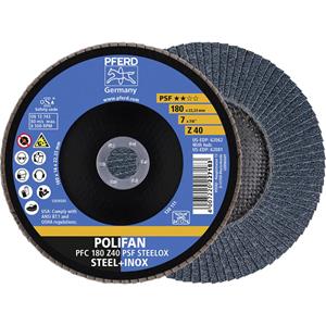 Fächerscheibe POLIFAN Z PSF STEELOX D.180mm K.Z-40 kon.INOX ZK PFERD